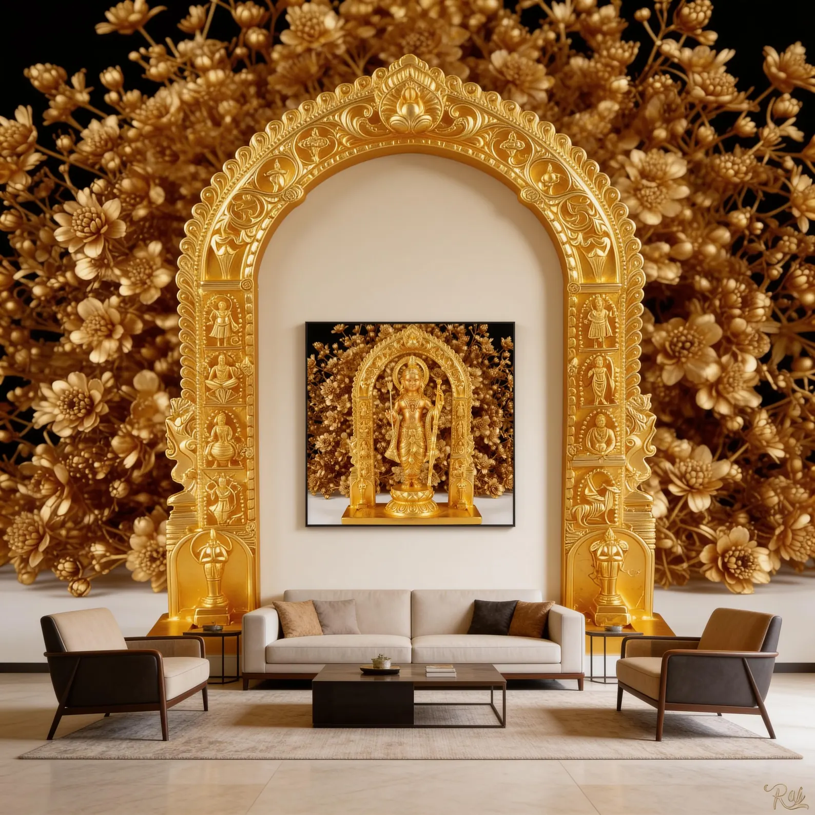 Shri Ram Ji In Gold - Image 2